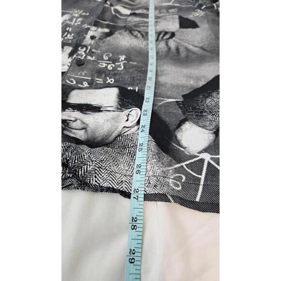 Urban Outfitters Men's Math Man Duo Rayon Print Button-Up Shirt Size Medium - Picture 6 of 8